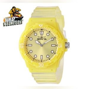 NWT Invicta Celestial Cloud Women's Watch - 35mm, Transparent, Yellow (49211)